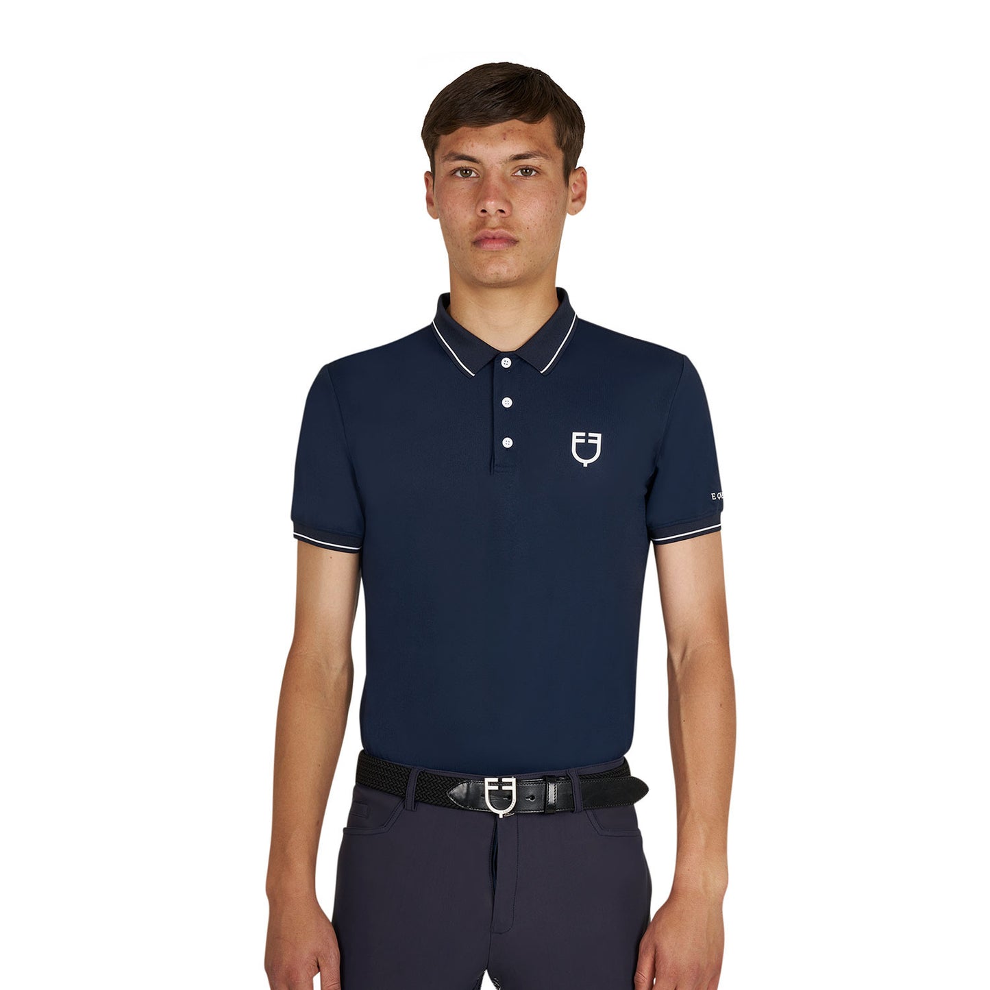 Polo de entrenamiento para hombre con detalles en contraste Equestro