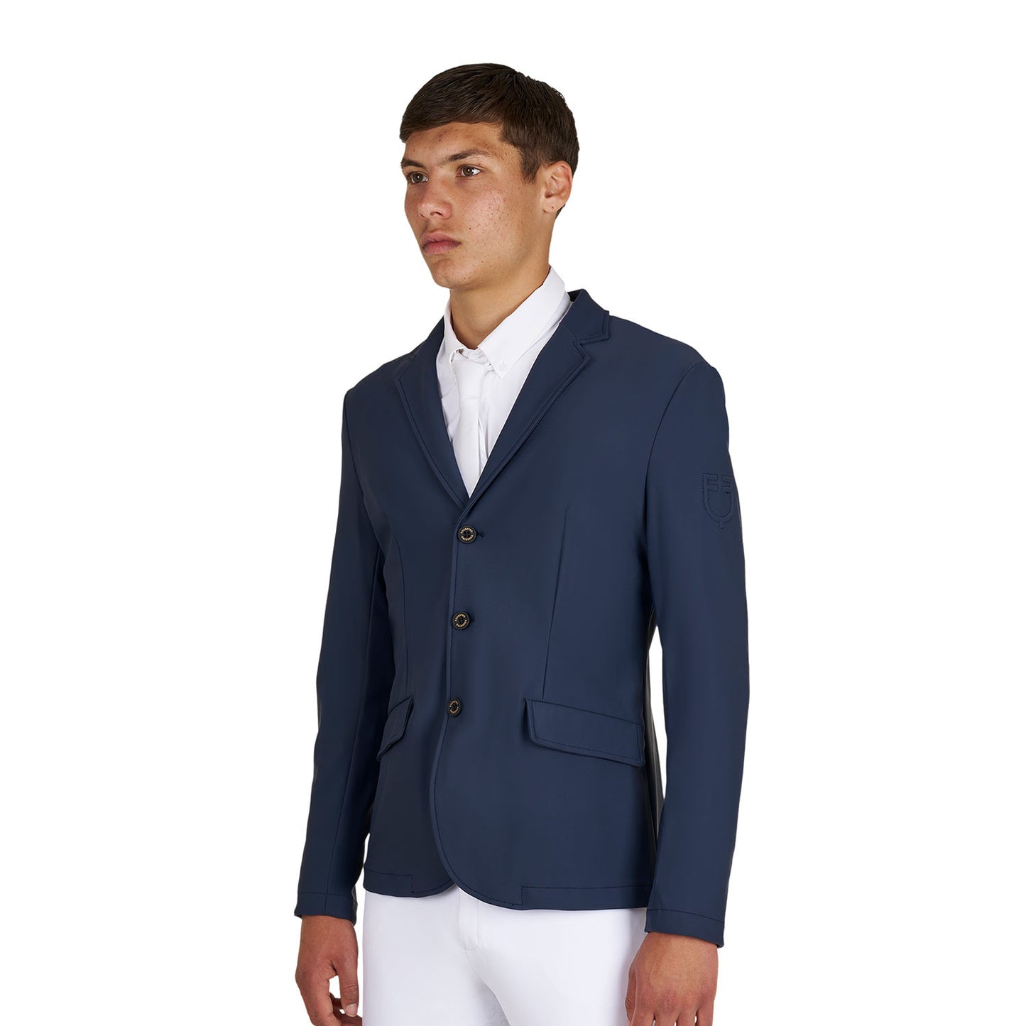 Chaqueta de concurso para hombre Girasol con logo en relieve Equestro - Navy Blazer