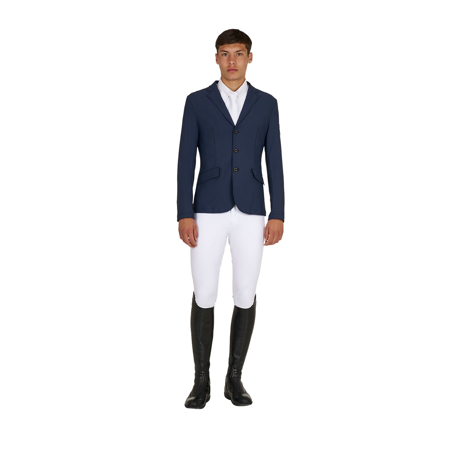 Chaqueta de concurso para hombre Girasol con logo en relieve Equestro - Navy Blazer