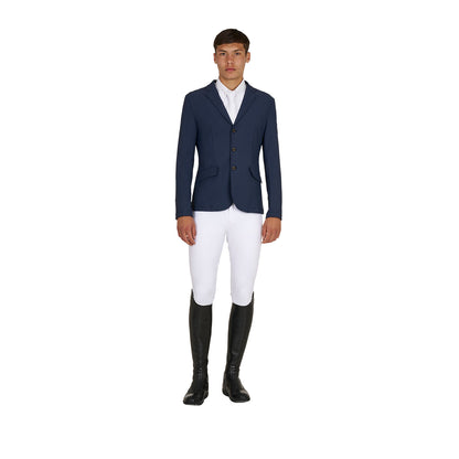 Chaqueta de concurso para hombre Girasol con logo en relieve Equestro - Navy Blazer