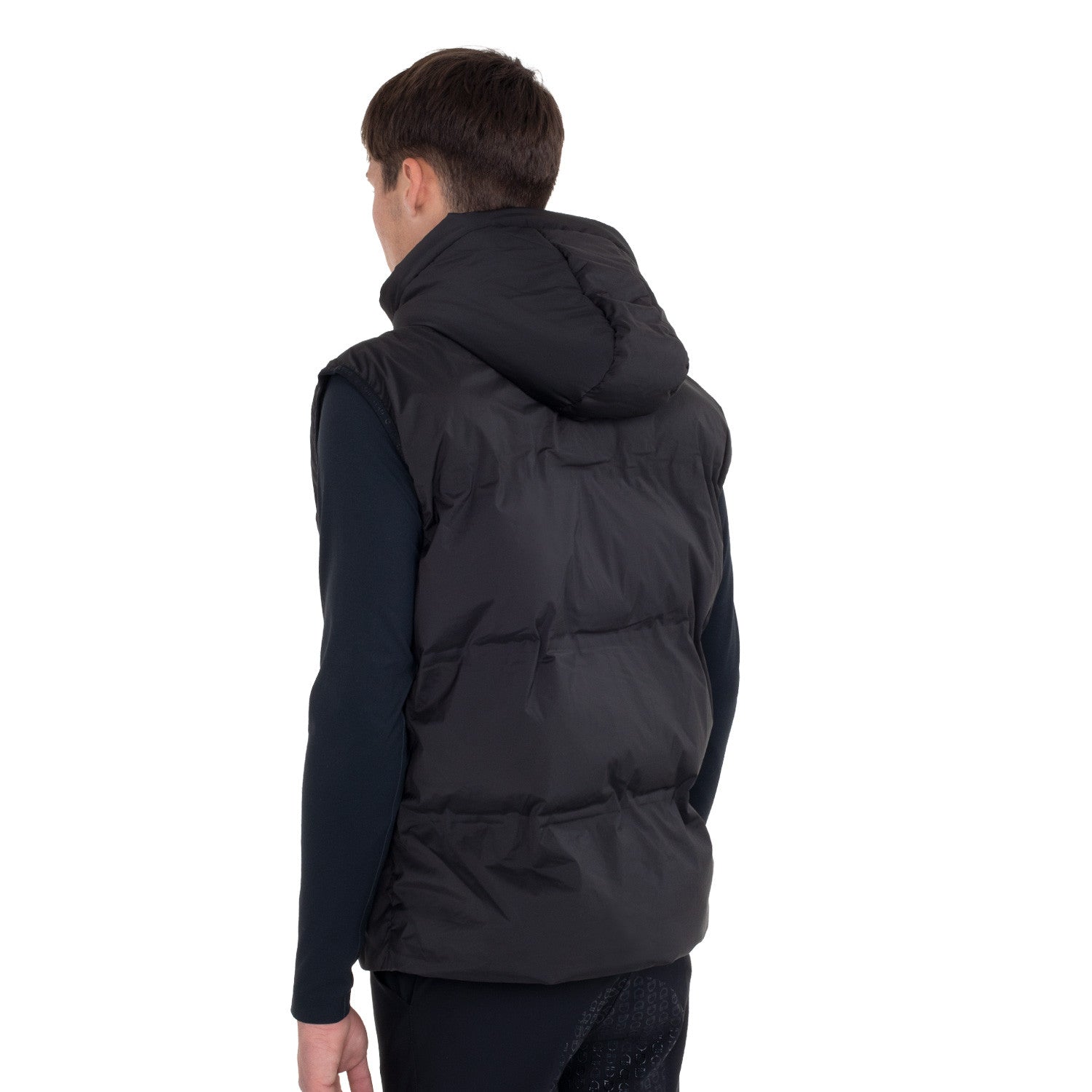 Chaleco técnico para hombre con capucha Ridertechnology Equestro - Negro
