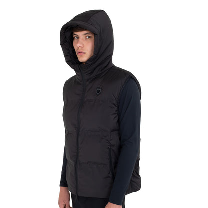 Chaleco técnico para hombre con capucha Ridertechnology Equestro - Negro