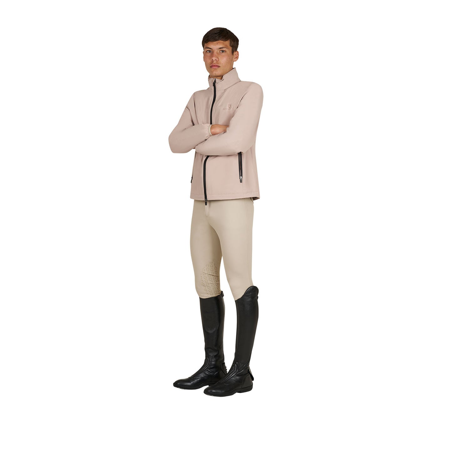 Softshell hombre logo en la espalda Equestro - Oxford Tan