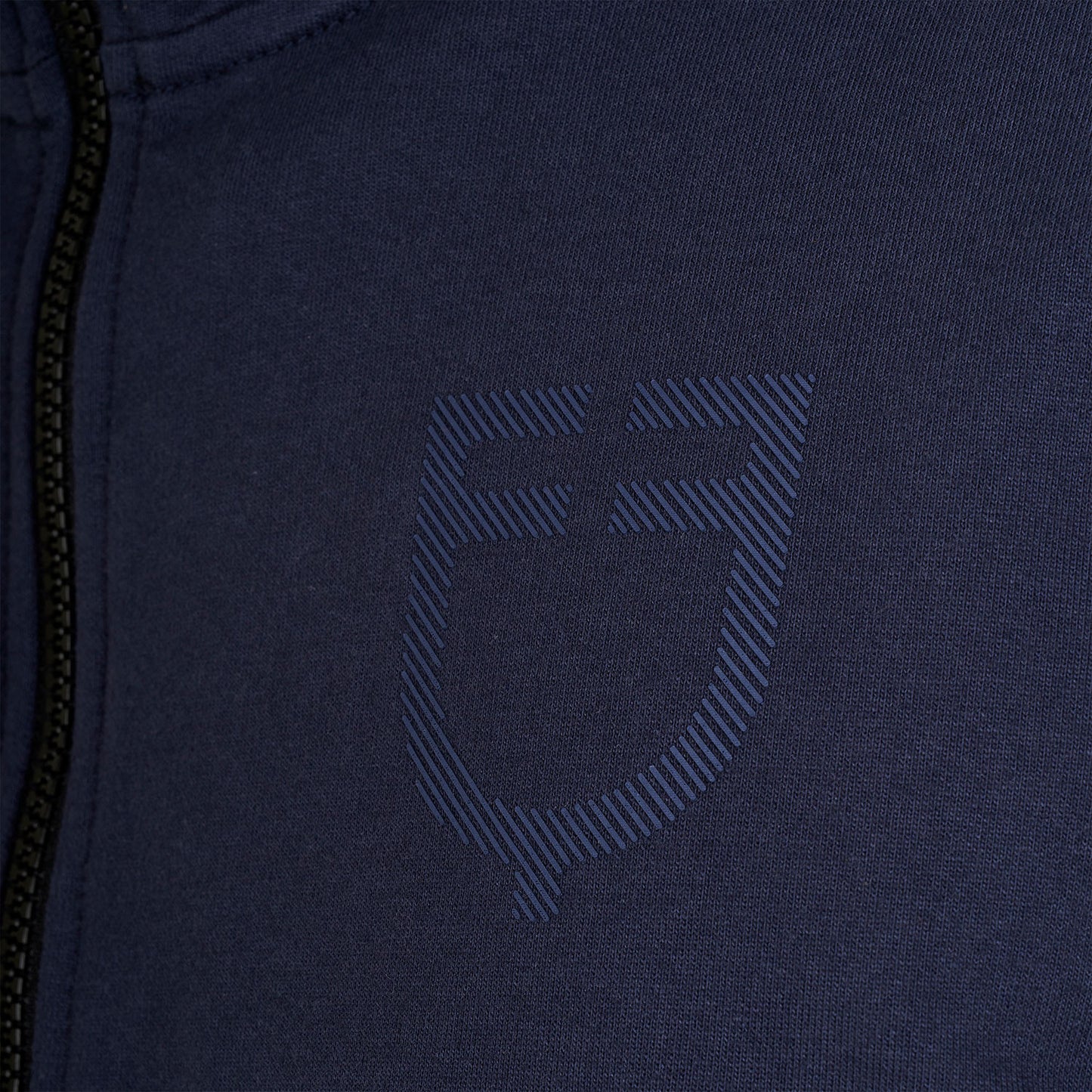 Sudadera de hombre con capucha ajustable y cremallera Equestro - Navy Blazer