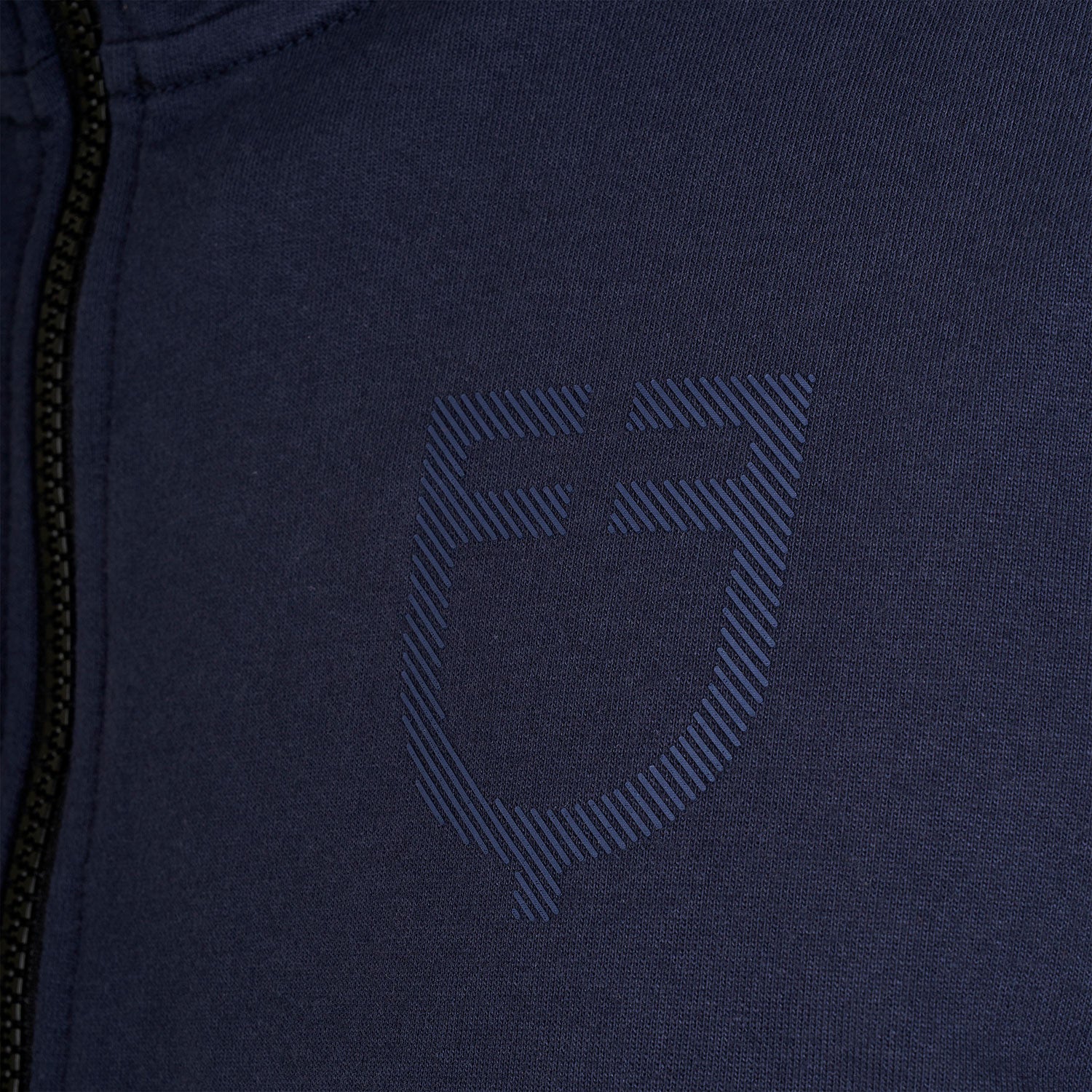 Sudadera de hombre con capucha ajustable y cremallera Equestro - Navy Blazer