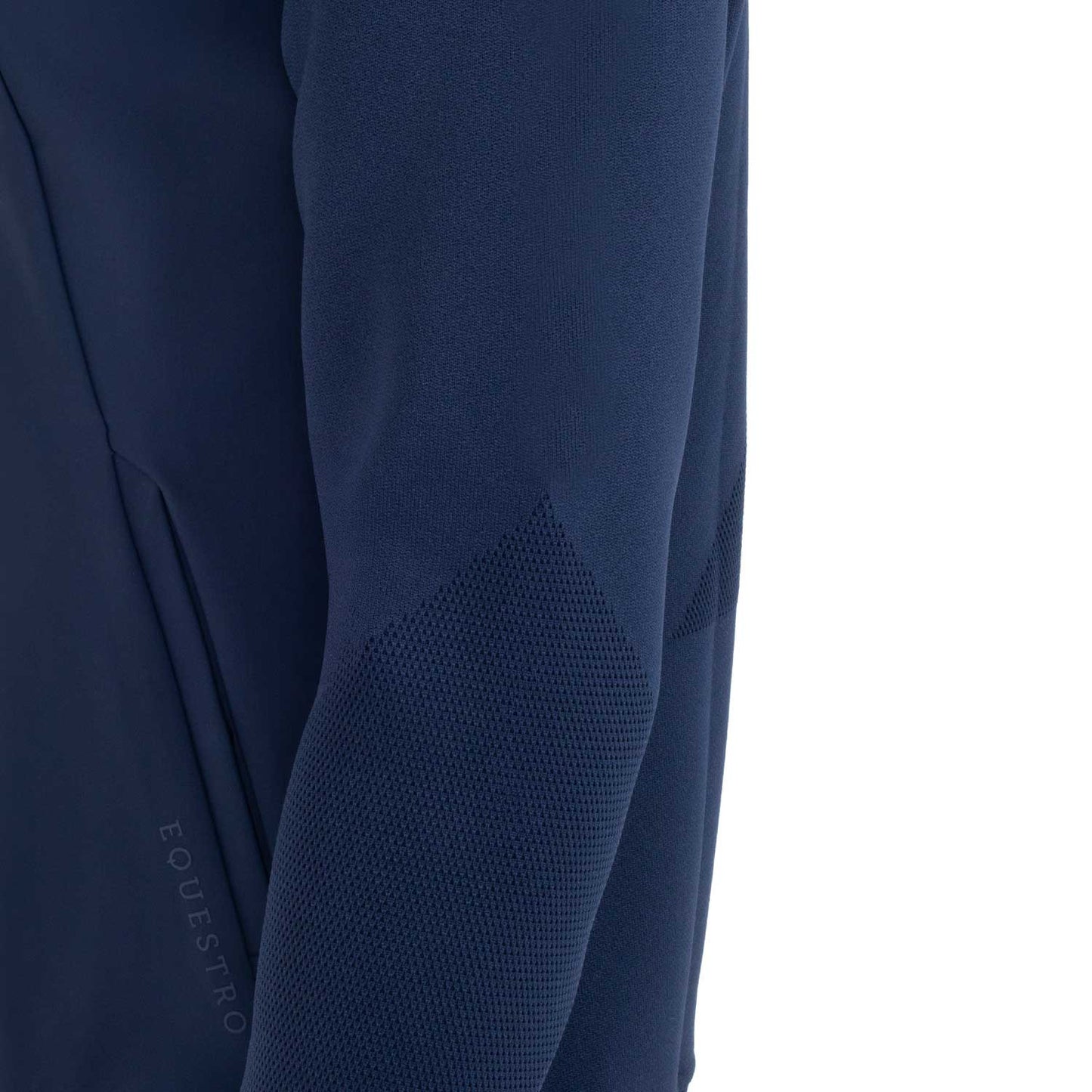 Sudadera técnica de hombre con capucha e inserciones de micromalla Equestro - Navy Blazer