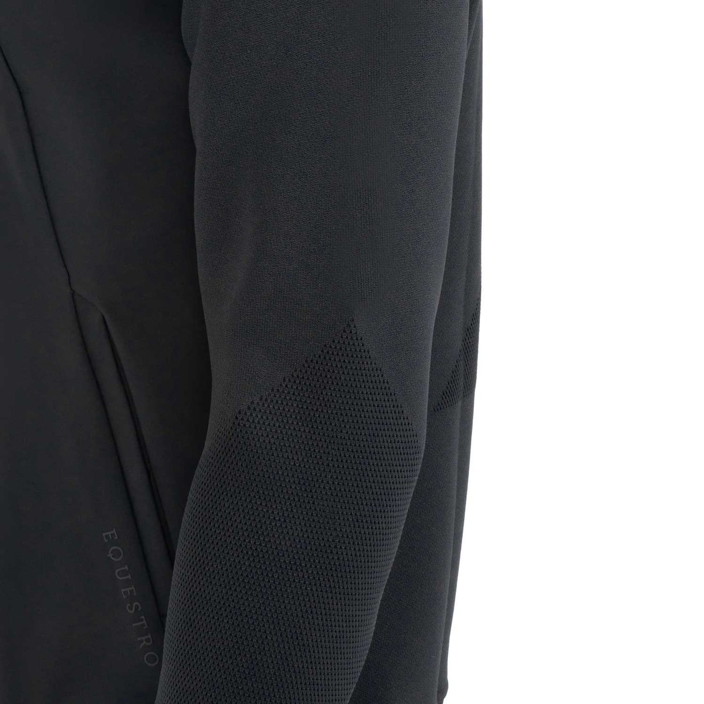 Sudadera técnica de hombre con capucha e inserciones de micromalla Equestro - Negro