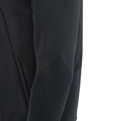 Sudadera técnica de hombre con capucha e inserciones de micromalla Equestro - Negro