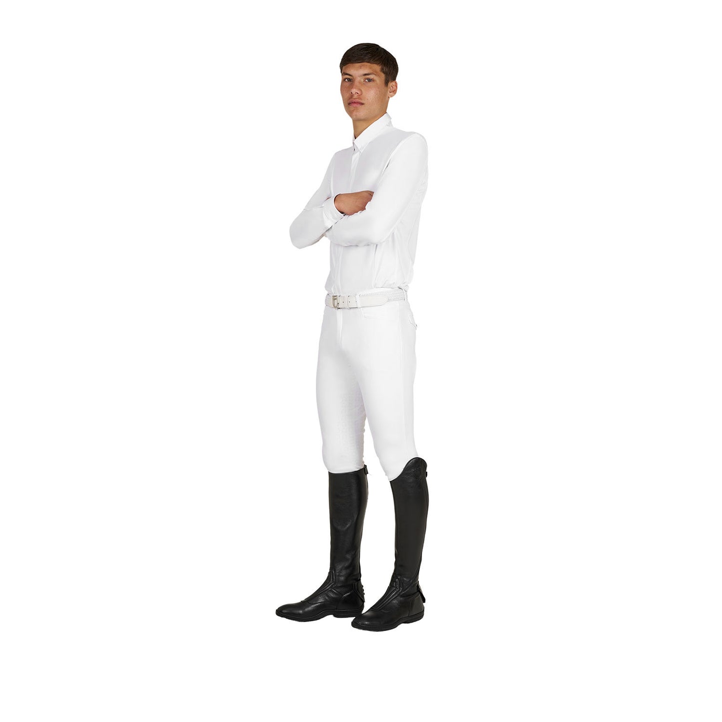 Polo hombre concurso a camisa Equestro - Blanco