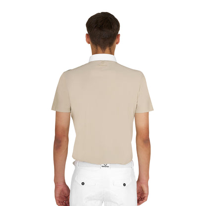 Polo hombre concurso slim fit manga corta Equestro - Oxford Tan