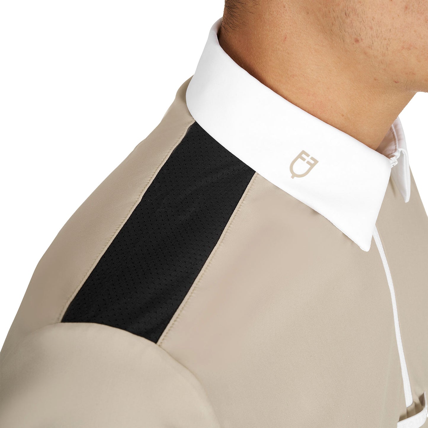 Polo hombre concurso slim fit manga corta Equestro - Oxford Tan
