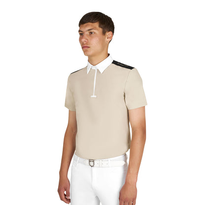 Polo hombre concurso slim fit manga corta Equestro - Oxford Tan