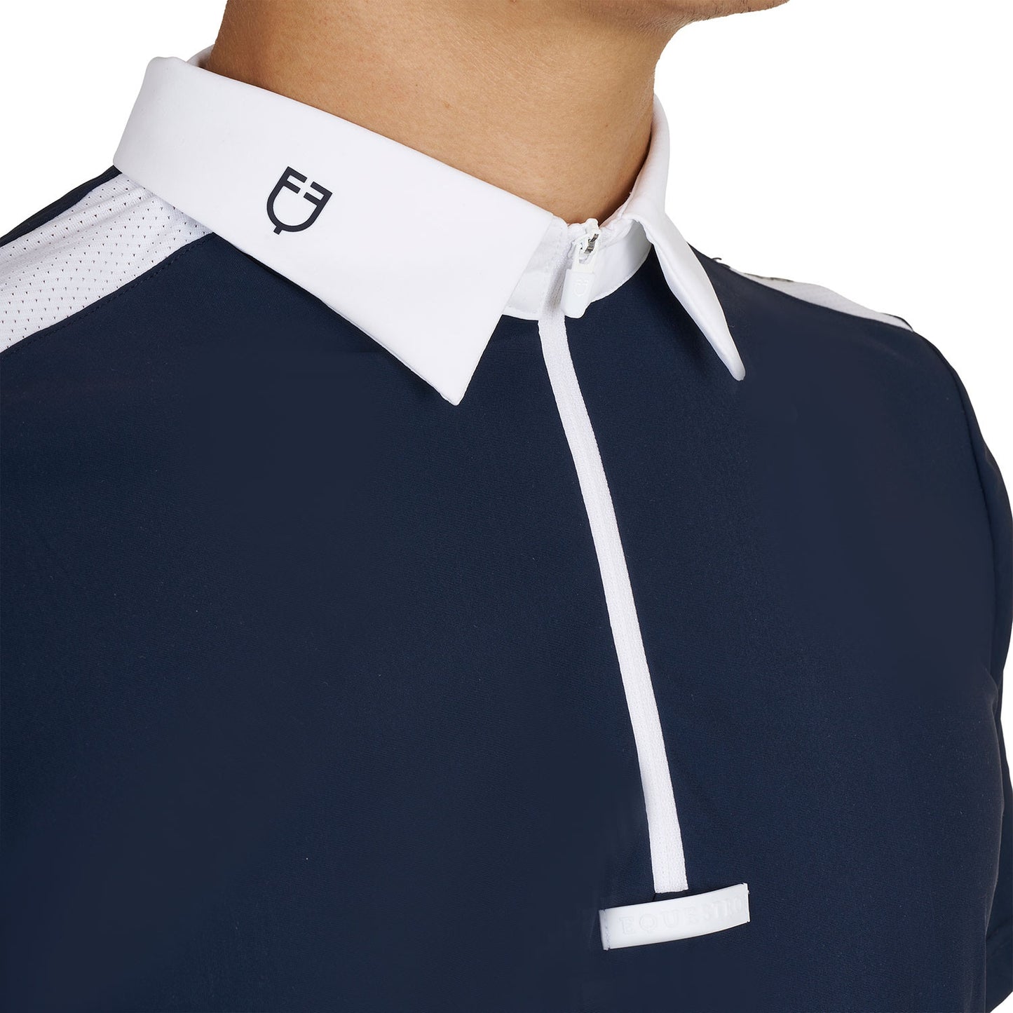 Polo hombre concurso slim fit manga corta Equestro - Navy Blazer