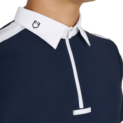 Polo hombre concurso slim fit manga corta Equestro - Navy Blazer