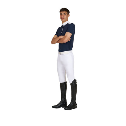 Polo hombre concurso slim fit manga corta Equestro - Navy Blazer