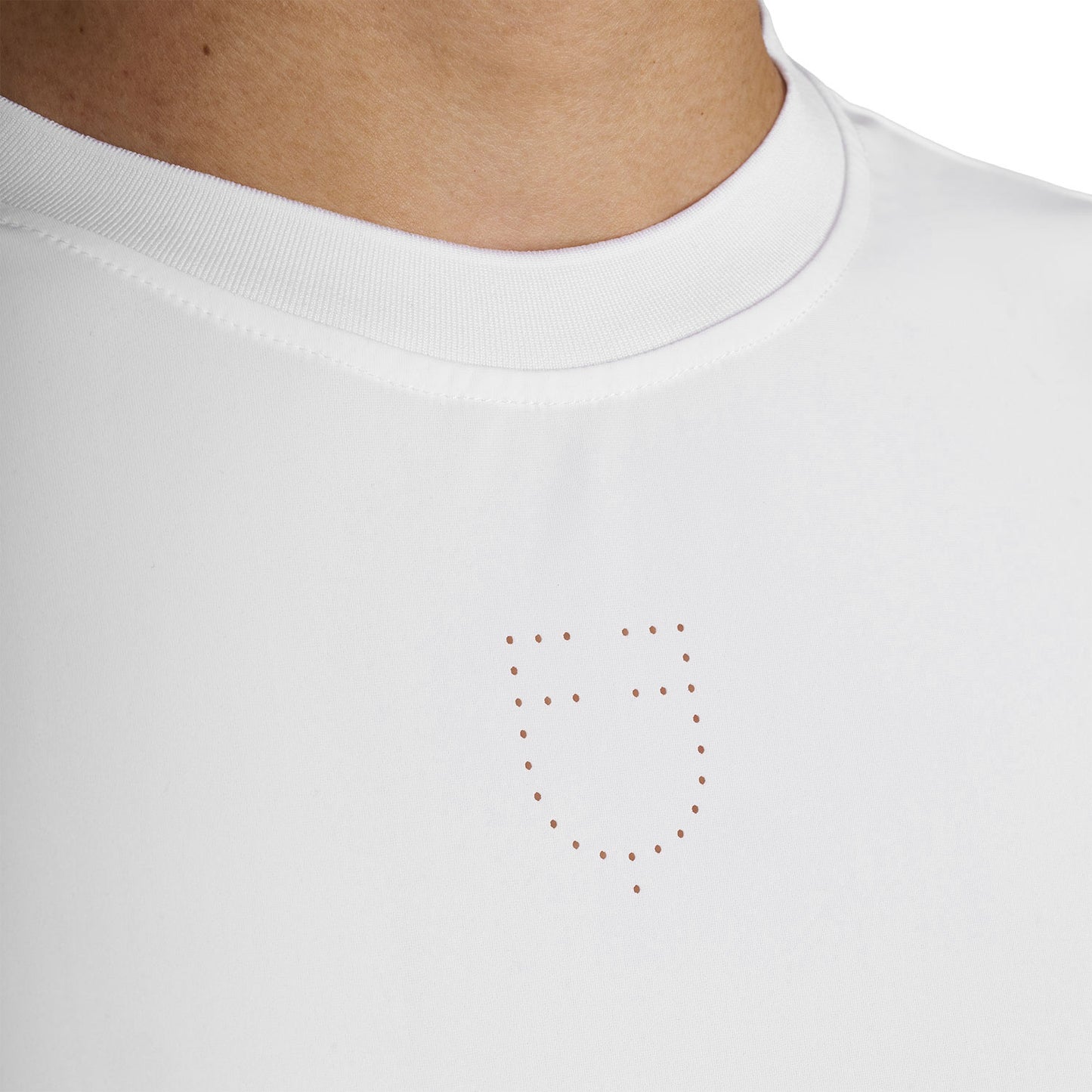 Camiseta de entrenamiento de hombre en tejido técnico con microperforaciones Equestro - Blanco