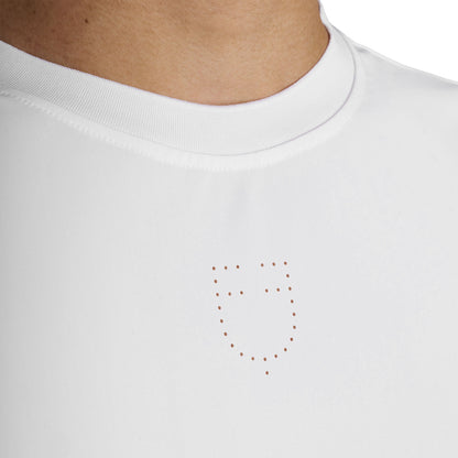 Camiseta de entrenamiento de hombre en tejido técnico con microperforaciones Equestro - Blanco