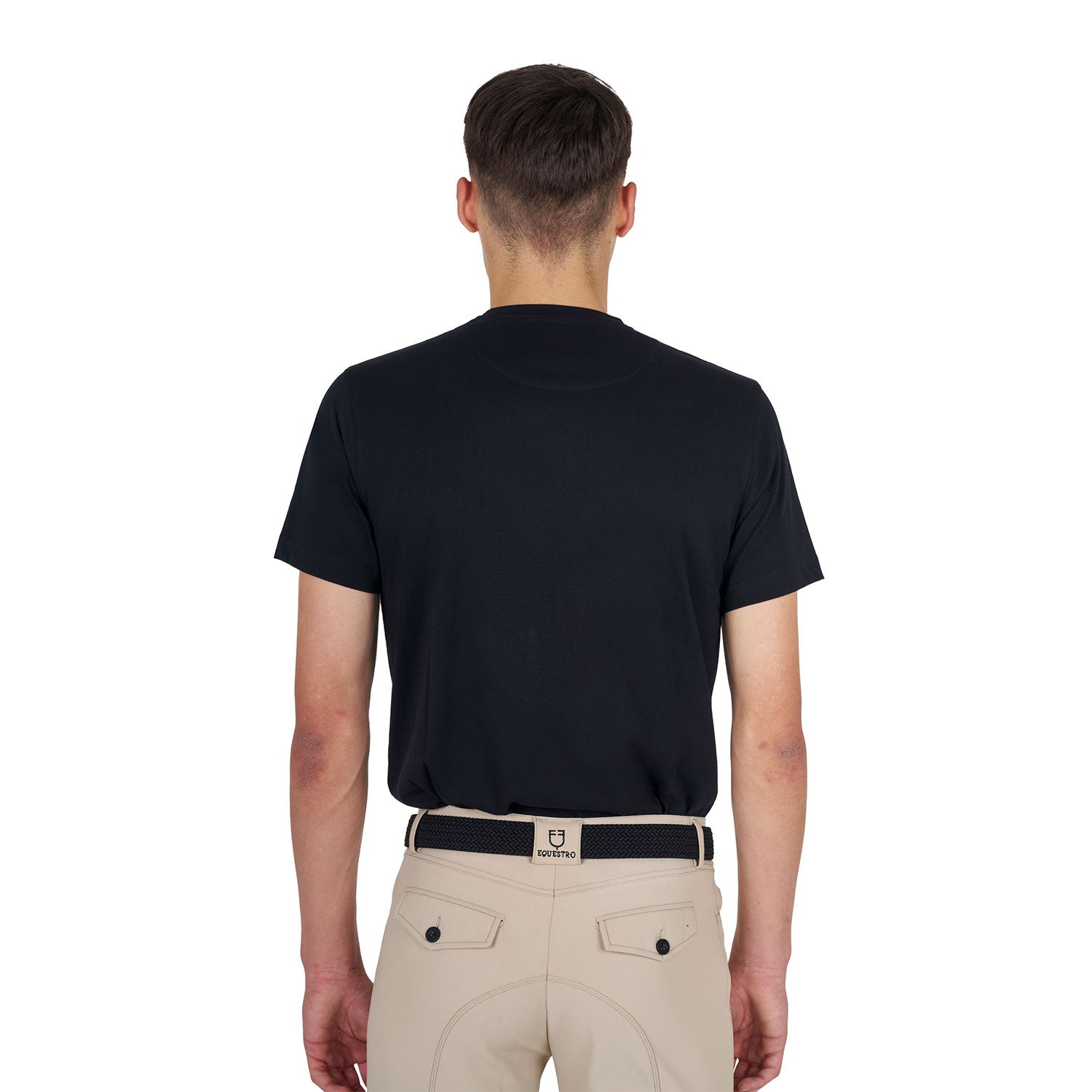 Camiseta de algodón gratis para la Carrera Corazón Joven de Mujeres Equestro - Negro