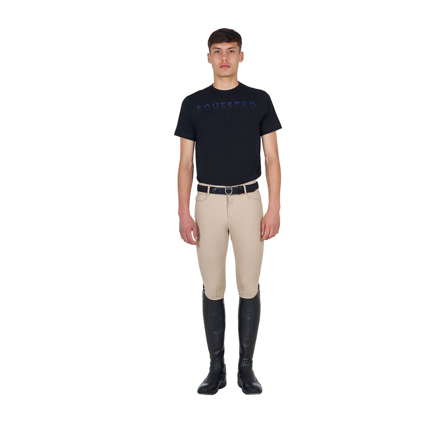 Camiseta de algodón gratis para la Carrera Corazón Joven de Mujeres Equestro - Negro