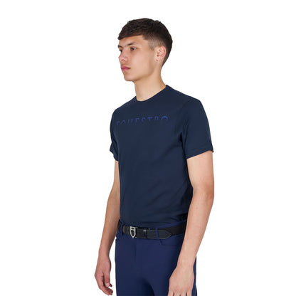 Camiseta de algodón gratis para la Carrera Corazón Joven de Mujeres Equestro - Azul marino