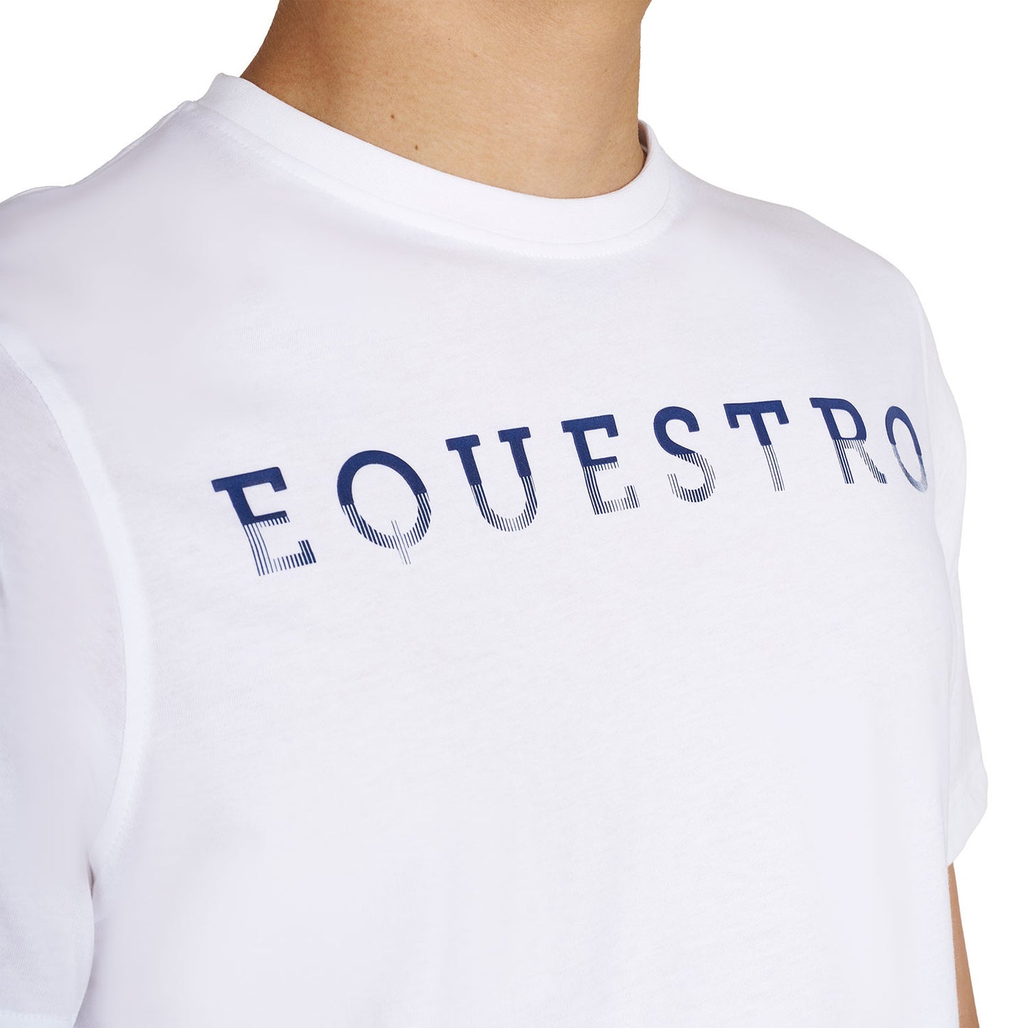 Camiseta de algodón gratis para la Carrera Corazón Joven de Mujeres Equestro - Blanco