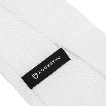 Corbata de hombre con logo Equestro - Blanco