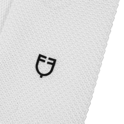 Corbata de hombre con logo Equestro - Blanco