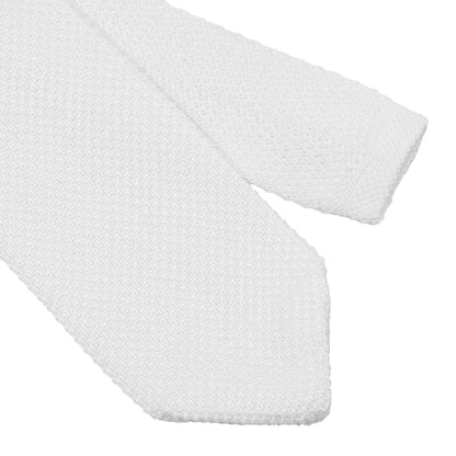 Corbata de hombre con logo Equestro - Blanco