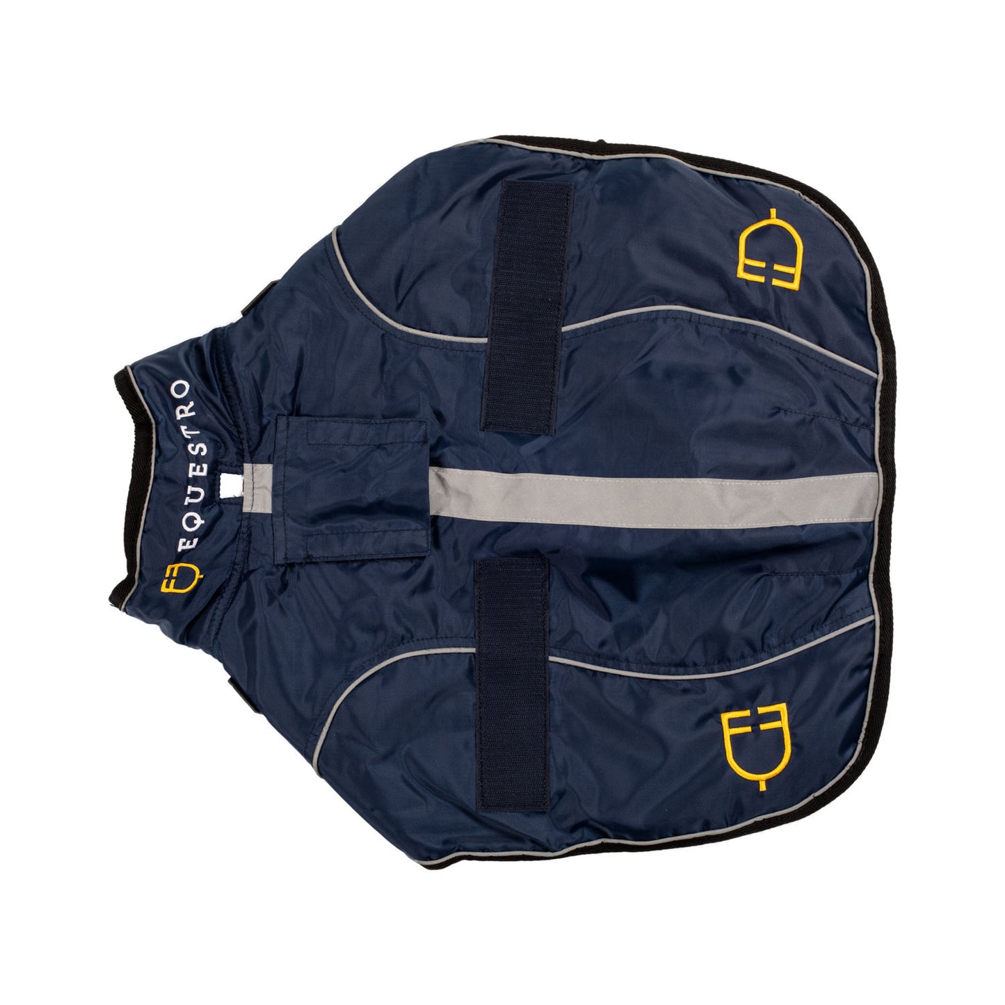 Abrigo para perro con ribete reflectante Equestro - Azul marino