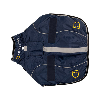 Abrigo para perro con ribete reflectante Equestro - Azul marino
