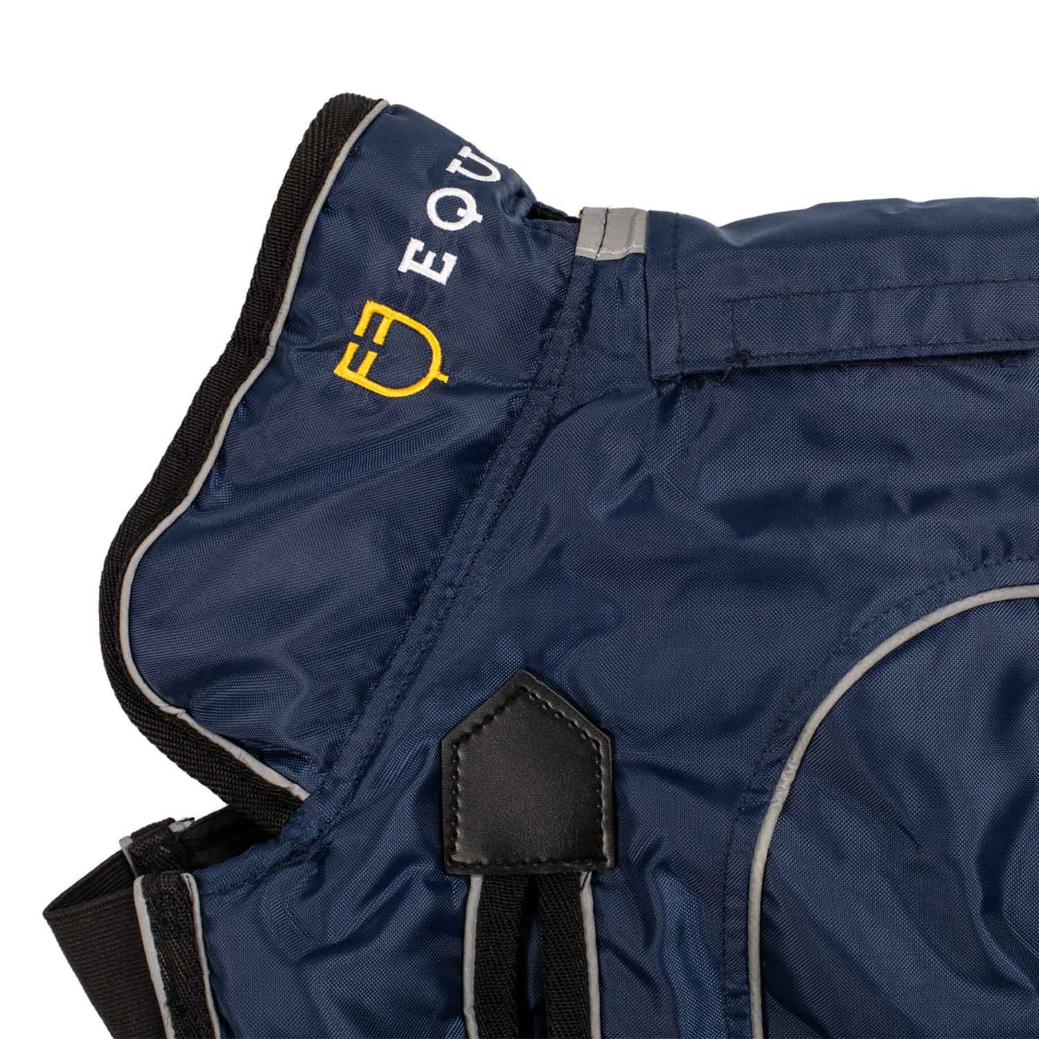 Abrigo para perro con ribete reflectante Equestro - Azul marino