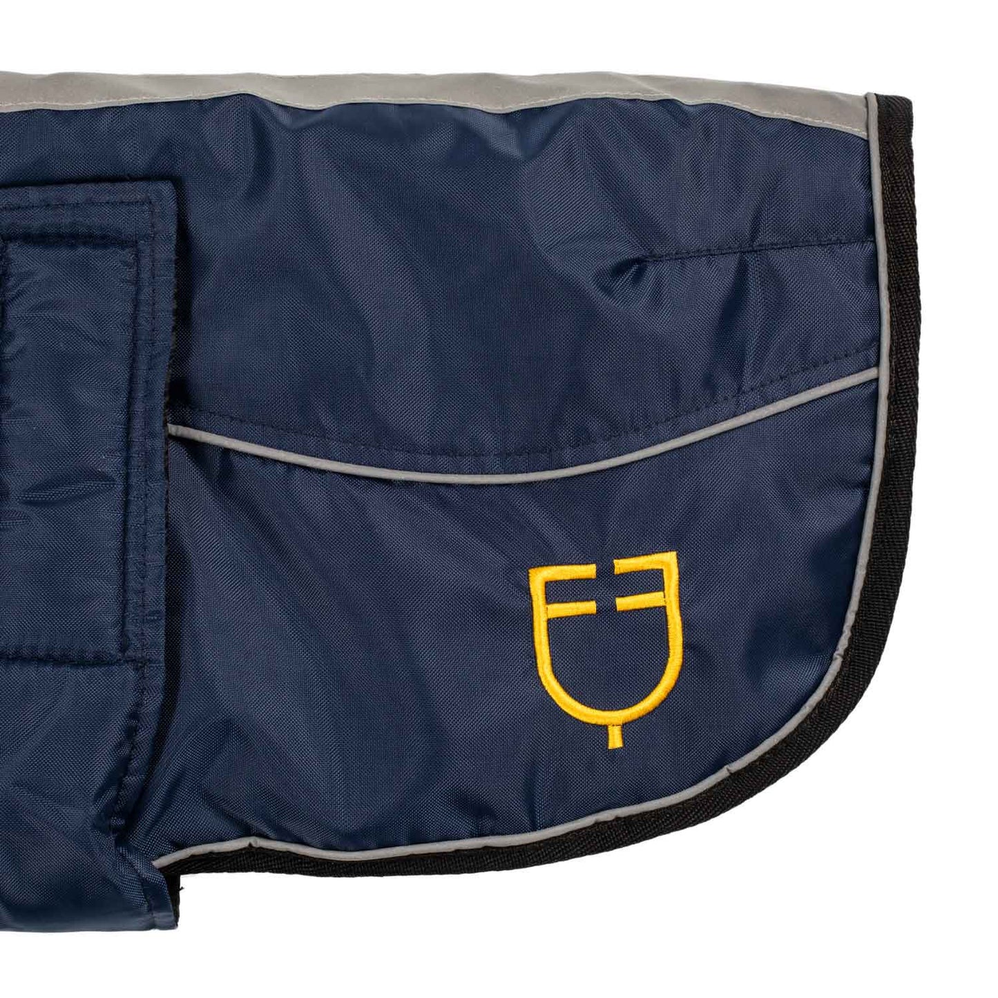 Abrigo para perro con ribete reflectante Equestro - Azul marino