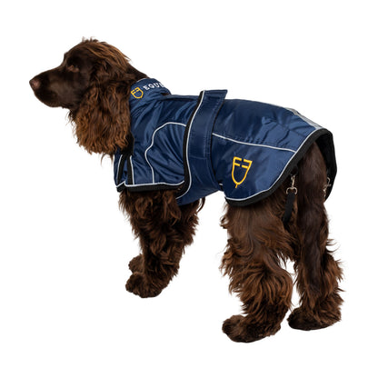 Abrigo para perro con ribete reflectante Equestro - Azul marino