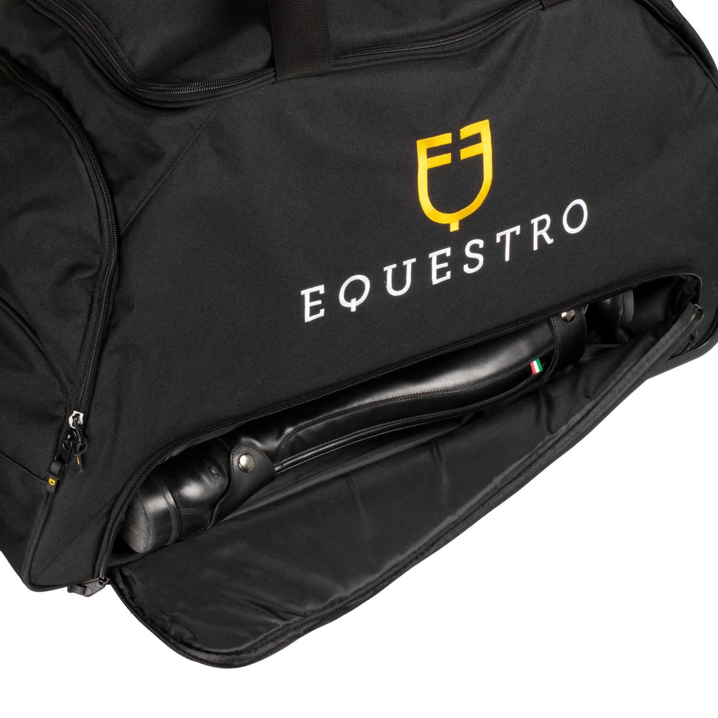 Bolsa trolley con logo bordado Equestro - Negro