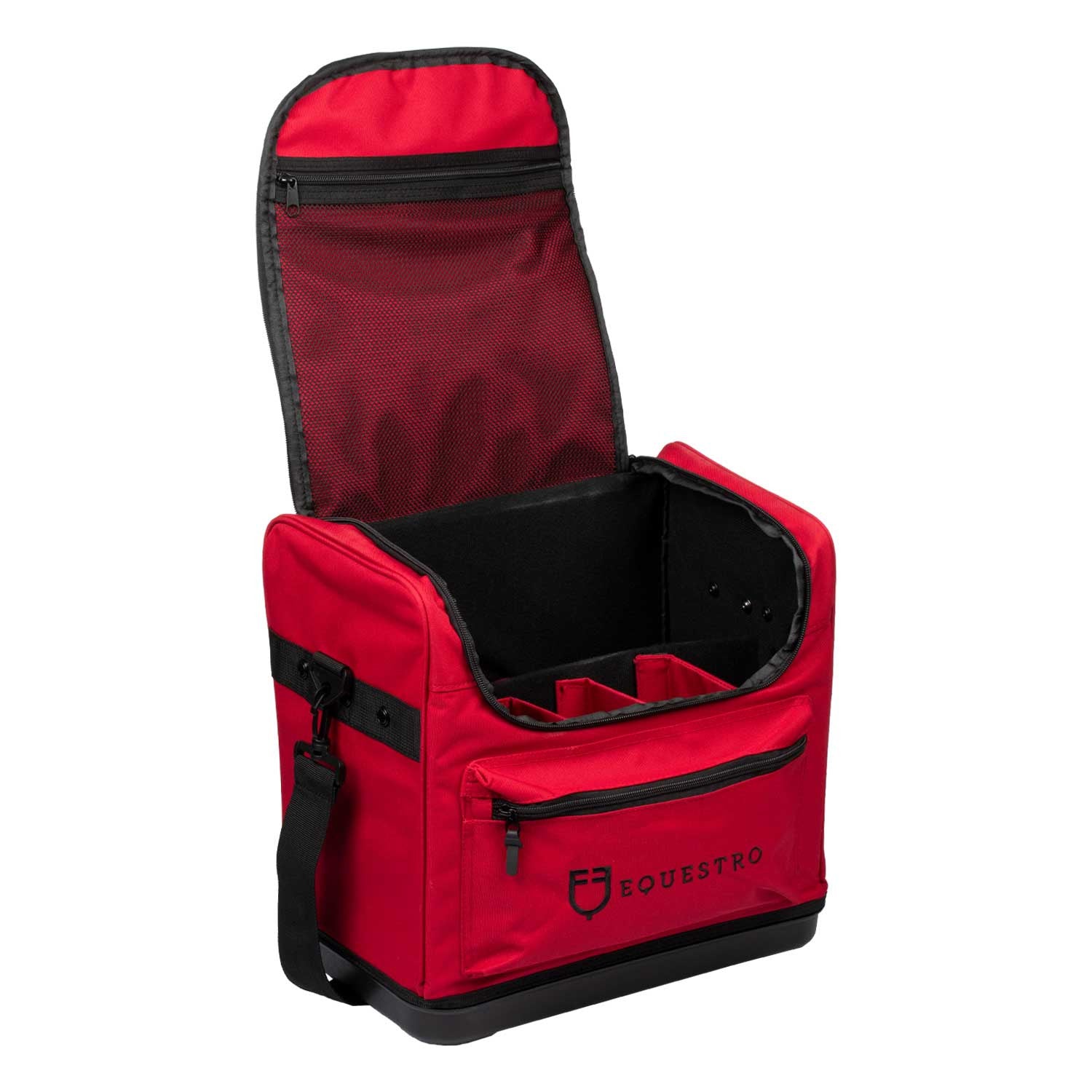 Bolsa kit grooming con bolsillos Equestro - Burdeos