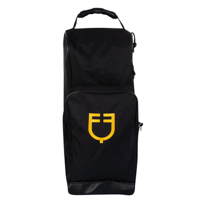 Soporte para botas y casco con logo bordado Equestro - Negro