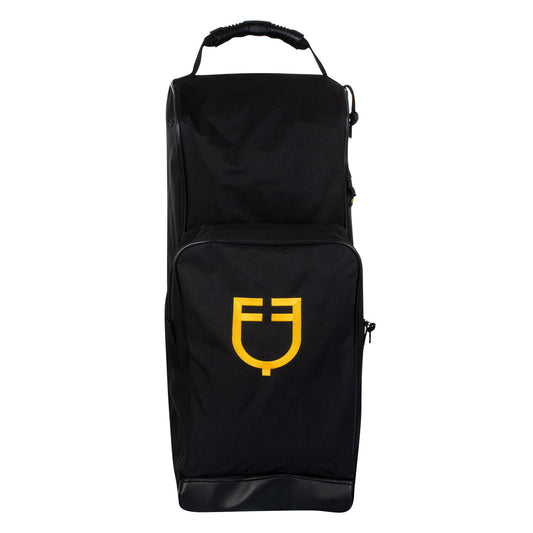 Soporte para botas y casco con logo bordado Equestro - Negro