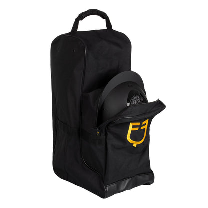 Soporte para botas y casco con logo bordado Equestro - Negro