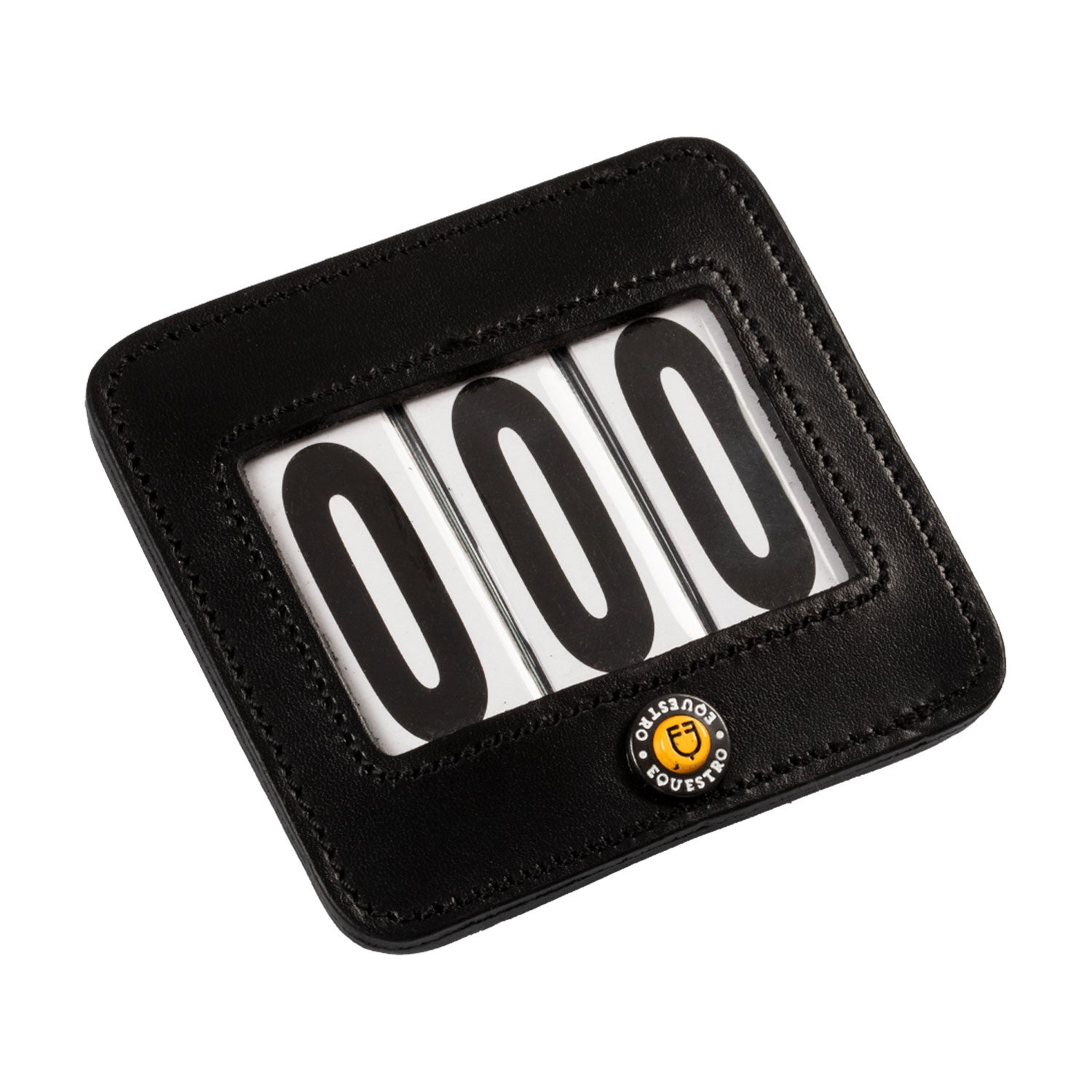 Porta números de competición 3 cifras 9x8 cm Equestro - Negro