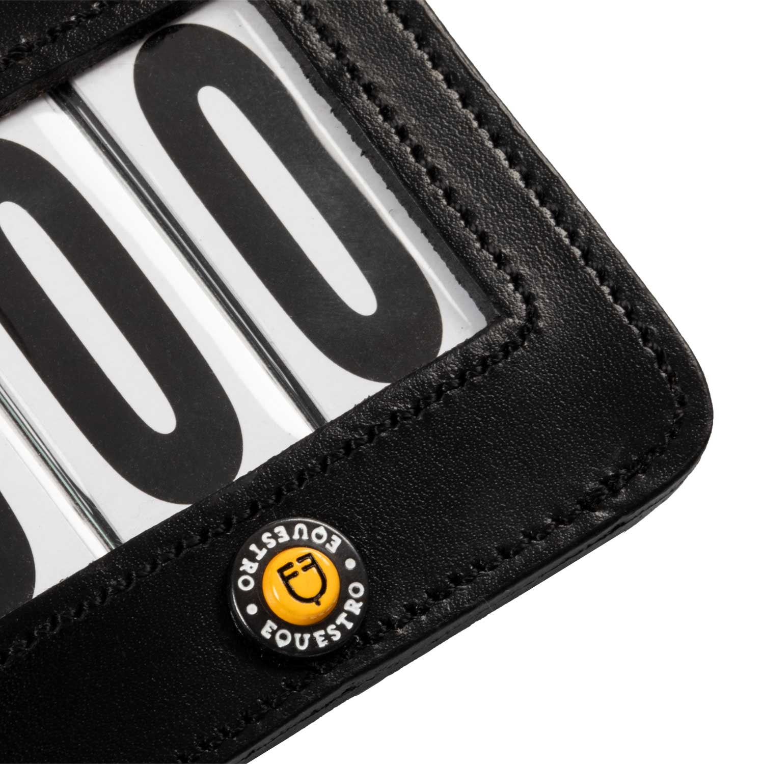 Porta números de competición 3 cifras 9x8 cm Equestro - Negro