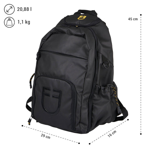 Mochila técnica unisex multibolsillos Equestro - Negro