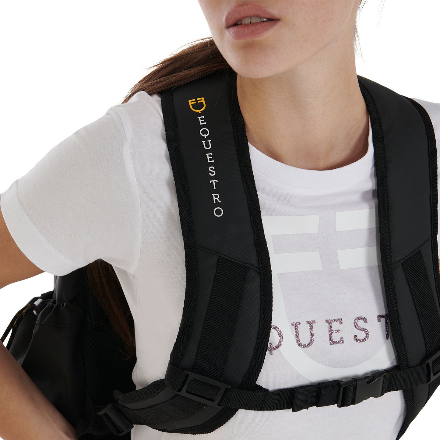 Mochila técnica unisex multibolsillos Equestro - Negro