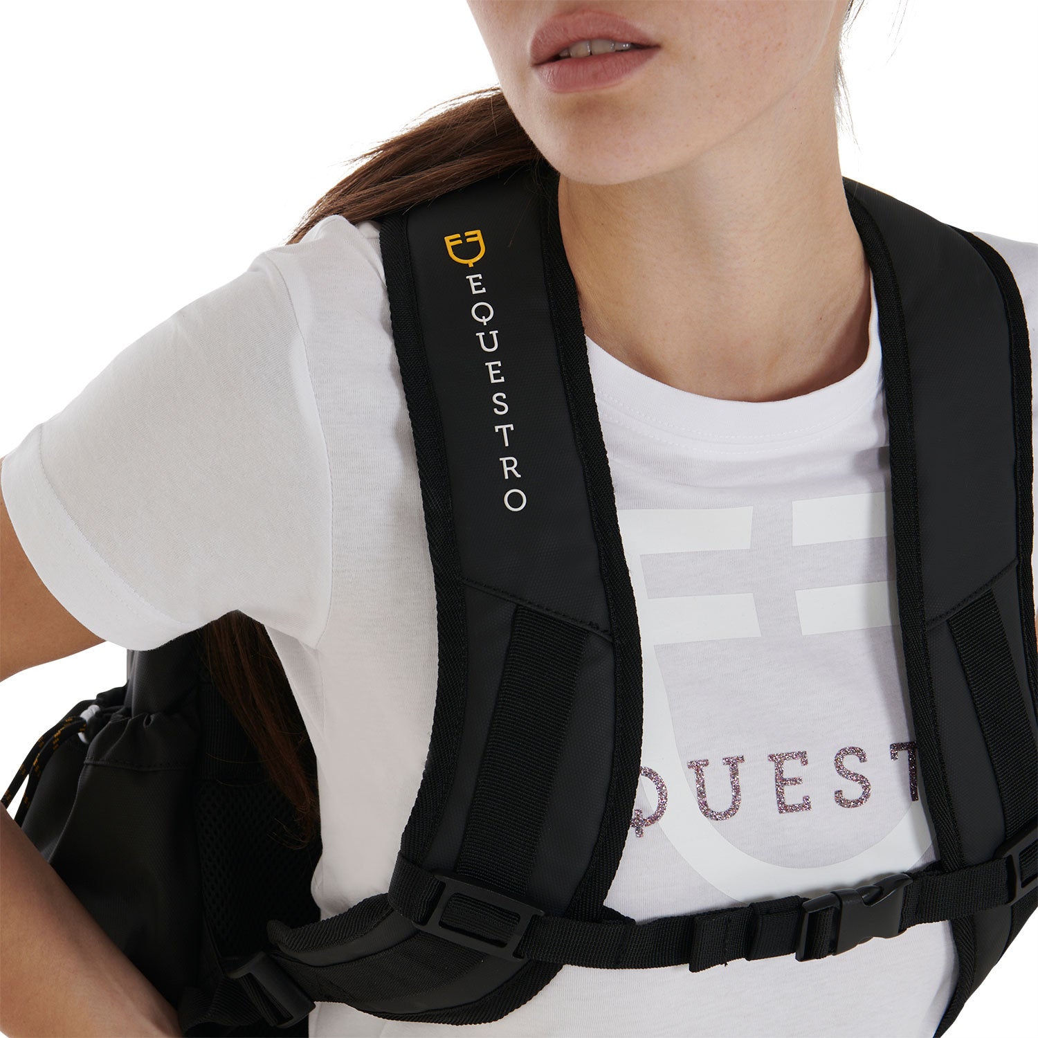 Mochila técnica unisex multibolsillos Equestro - Negro