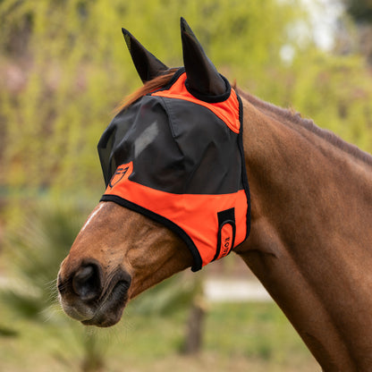 Máscara antimoscas con logotipo frontal Equestro - Grenadine