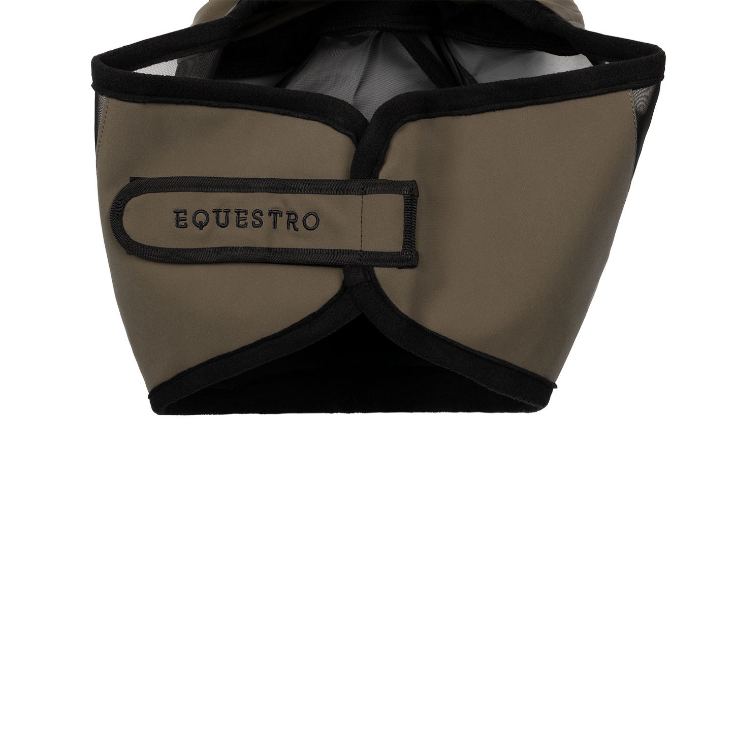 Máscara antimoscas con logotipo frontal Equestro - Walnut