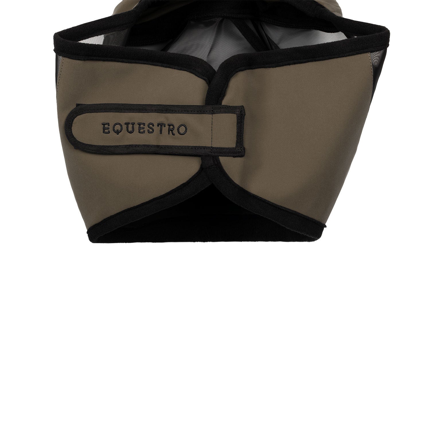 Máscara antimoscas con logotipo frontal Equestro - Walnut