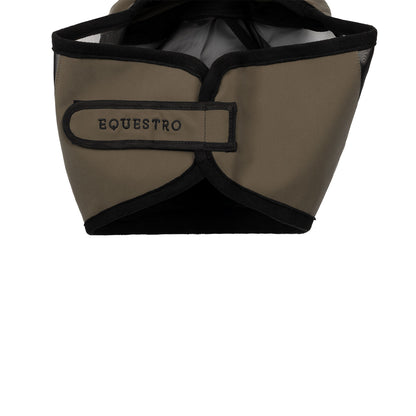Máscara antimoscas con logotipo frontal Equestro - Walnut
