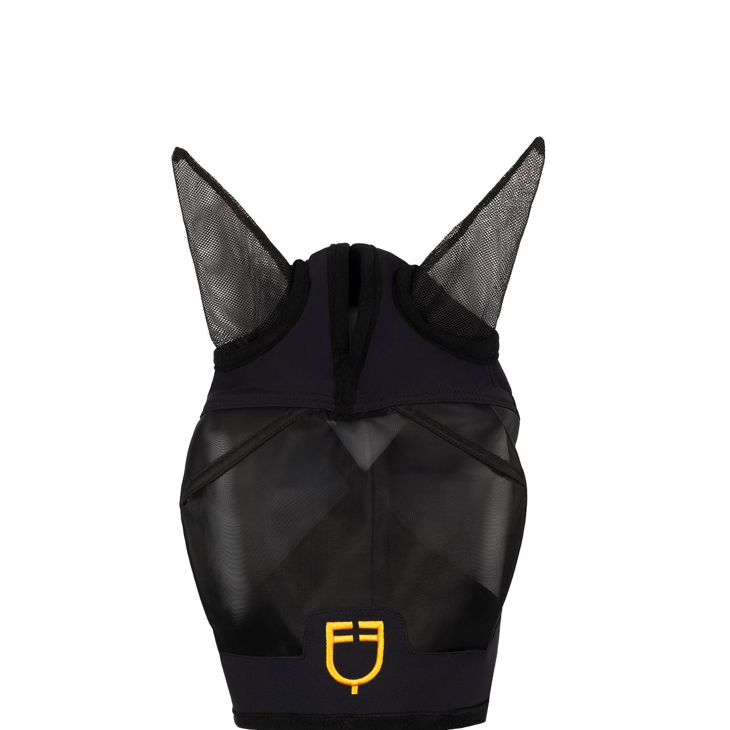 Máscara antimoscas con logotipo frontal Equestro - Negro