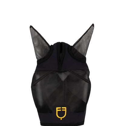 Máscara antimoscas con logotipo frontal Equestro - Negro