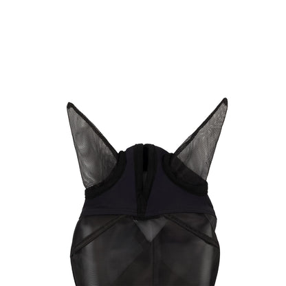 Máscara antimoscas con logotipo frontal Equestro - Negro